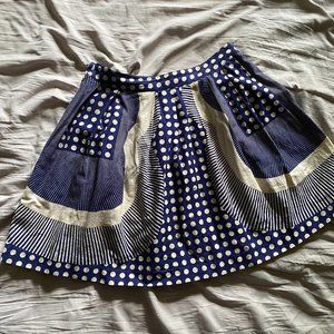 Cooperative Urban Outfitters Navy & white Dots Abstract Circle/skater mini skirt